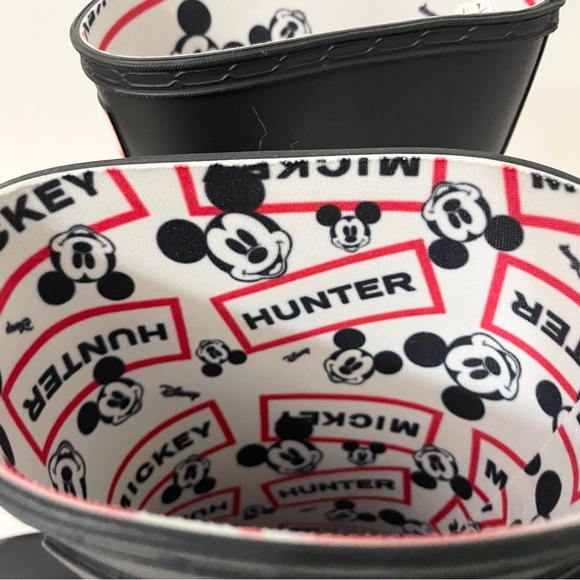 Hunter Disney Mickey Mouse Black Rain Boots Womens Size 5 - Picture 3 of 14